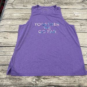 Peloton Purple Muscle Tee with Graphic Text Size Medium; Cycle, Athleisure